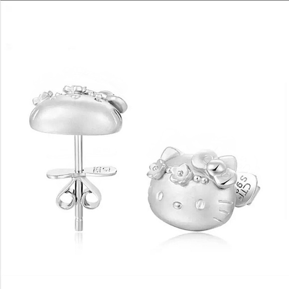 Hello Kitty Sterling Silver Stud Earrings - Picture 6 of 7